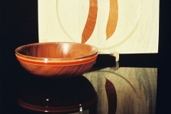 Eucalypt Platter of Cedar and Quandong with Mahogany Bowl